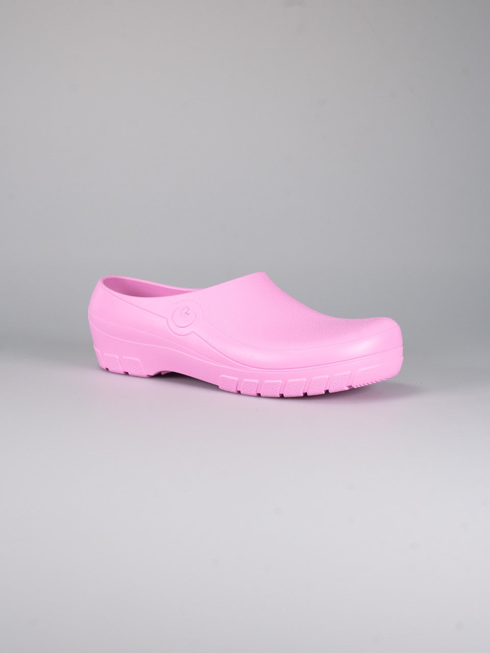 Rocker Gardy Foam Pink, roze tuinklomp, schuin aanzicht
