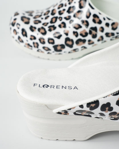 Florensa Klompen Flex - Leopard White